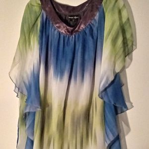 Multicolor Sheer Top